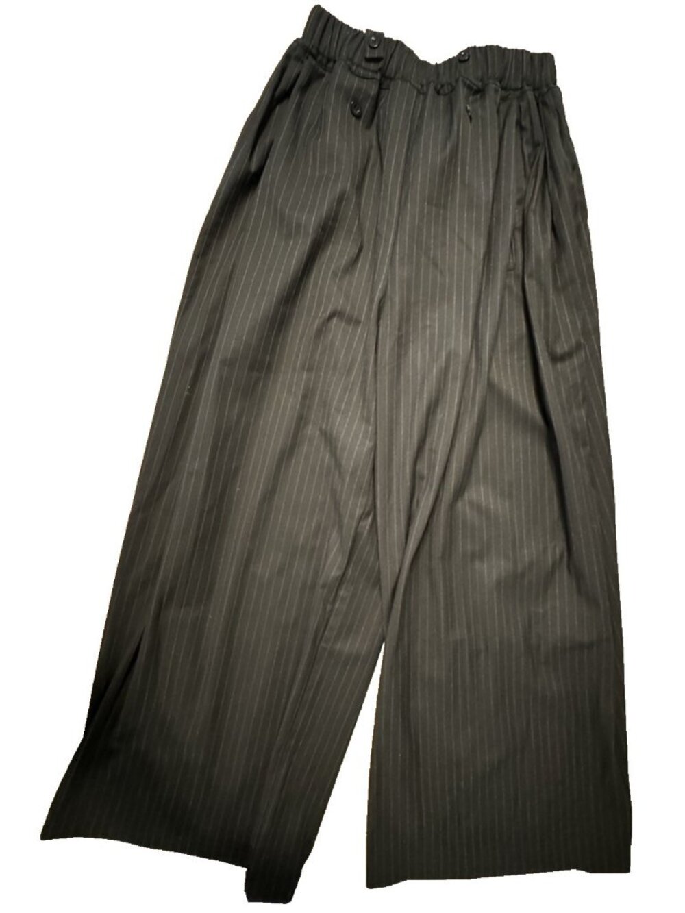J Caesar WIde Leg Draped Striped Cosplay Demon Hunter Pants Pull On K Pop Gothic